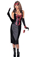 Dominatrix costume with long skirt